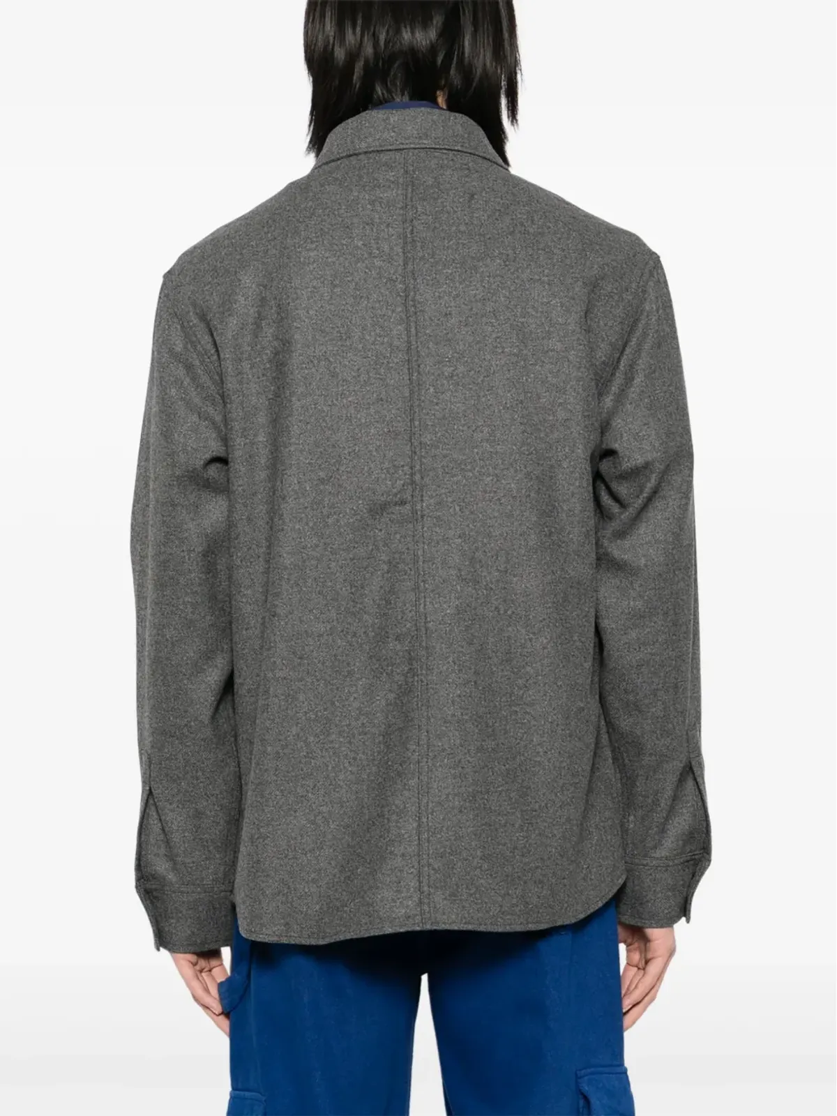 Maison Kitsuné フランネルシャツジャケット - グレー - 画像4