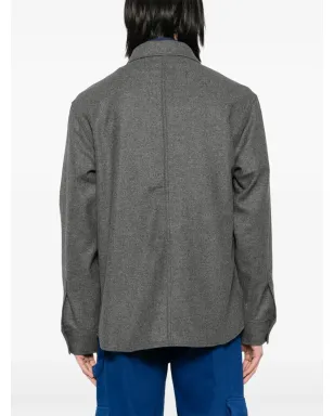 Maison Kitsuné フランネルシャツジャケット - グレー - サムネイル4