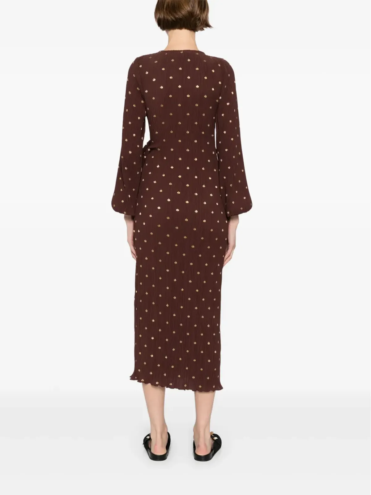 NEVER FULLY DRESSED プリーツ風ラップドレス - 画像4