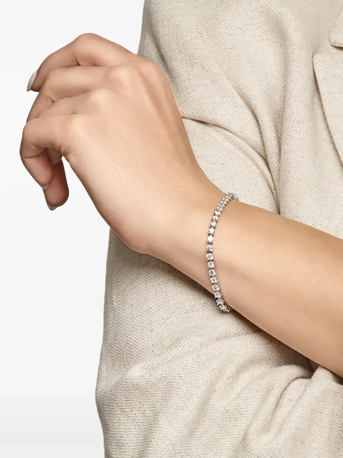 Jewels Aficionado 18Kホワイトゴールド ミニ ルーチェ ダイヤモンド ブレスレット - シルバー - 画像5