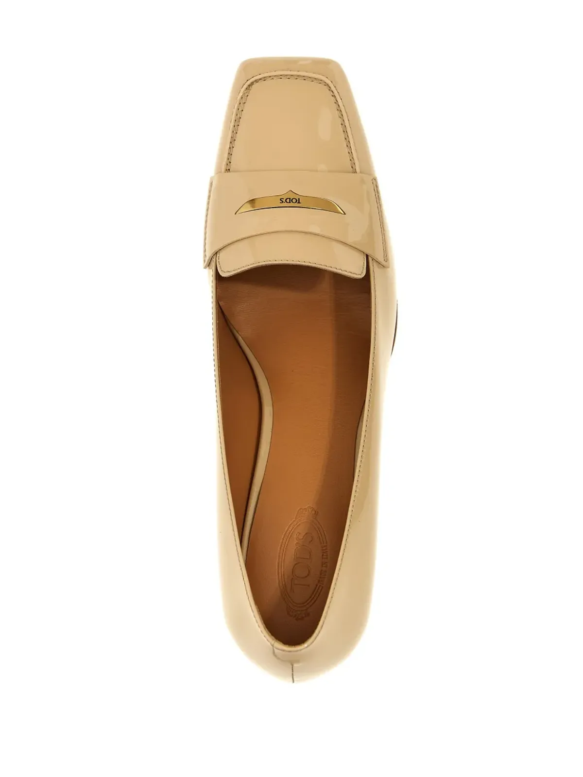 Tod's 50mm パテントレザー パンプス - ニュートラルカラー - 画像4