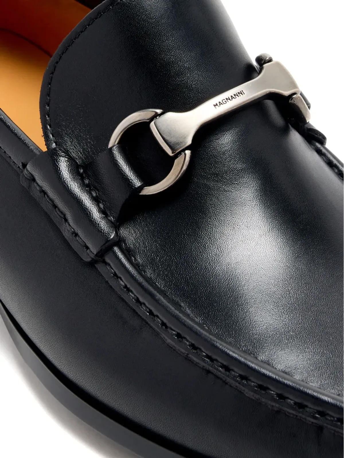 Magnanni ブラッシュド仕上げ ローファー ブラック - 画像4