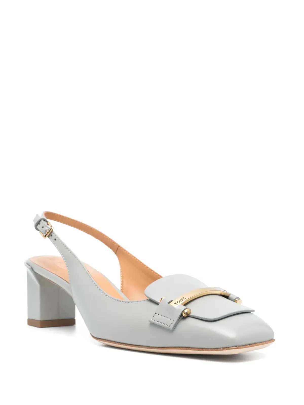 Tod's 50mm ロゴ入りスリングバックパンプス - グレー - 画像2