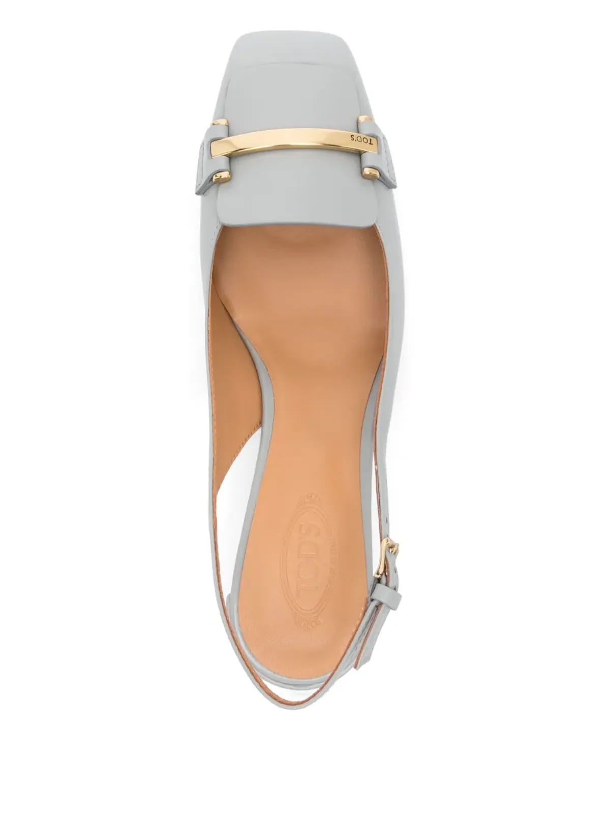 Tod's 50mm ロゴ入りスリングバックパンプス - グレー - 画像4