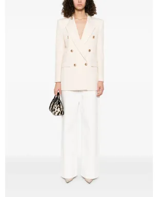 Elisabetta Franchi コントラストステッチ ヴァージンウール ブレザー - ニュートラルカラー - サムネイル2