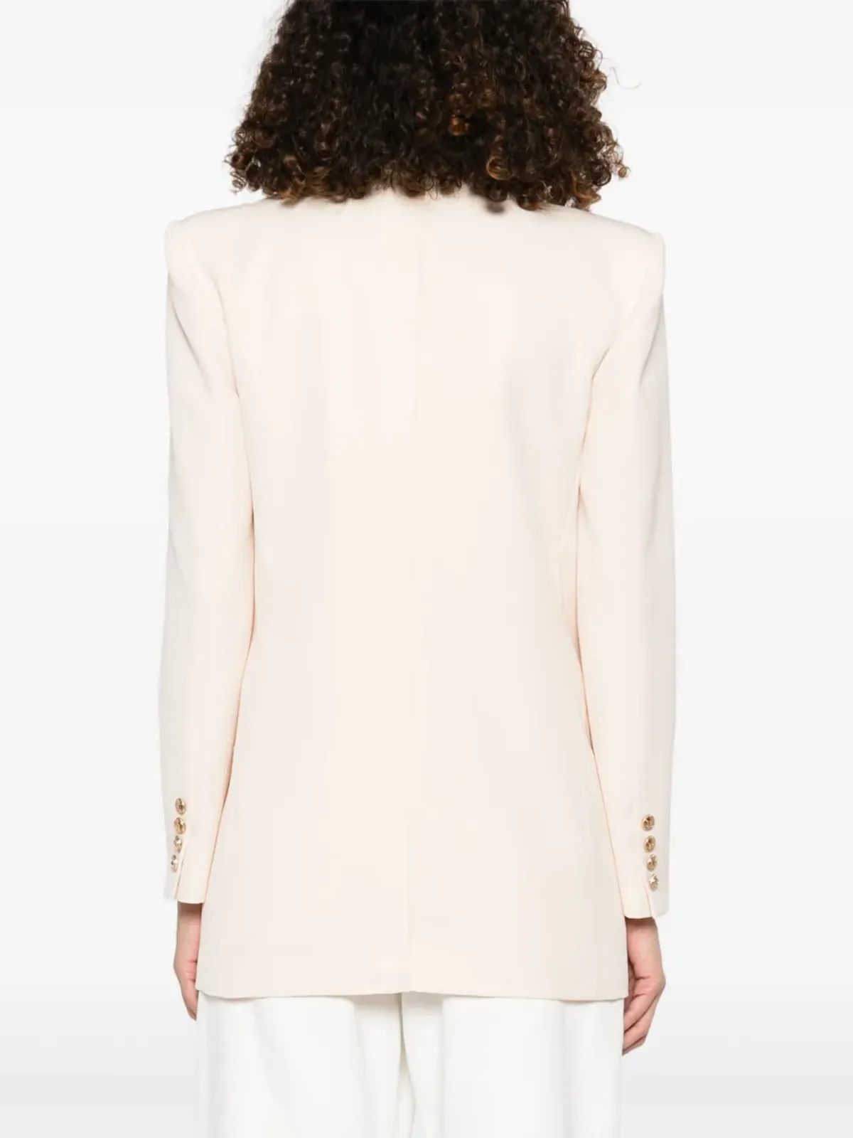 Elisabetta Franchi コントラストステッチ ヴァージンウール ブレザー - ニュートラルカラー - 画像4