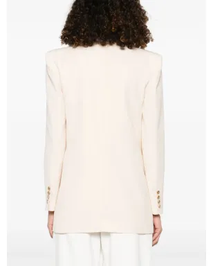 Elisabetta Franchi コントラストステッチ ヴァージンウール ブレザー - ニュートラルカラー - サムネイル4