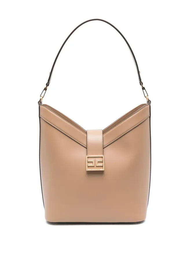 Elisabetta Franchi Elisabetta Franchi ロゴバックル ショルダーバッグ - ニュートラルカラーの商品画像