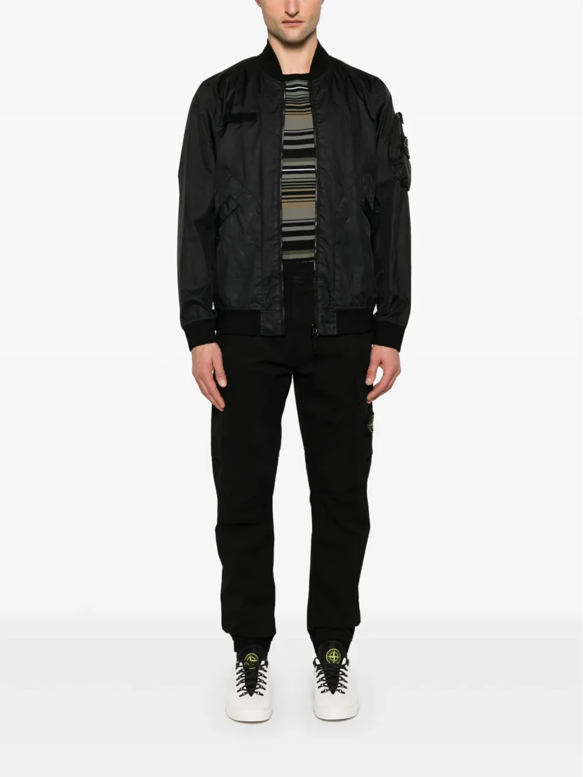 Stone Island ロゴパッチ ボンバージャケット - ブラック - 画像2