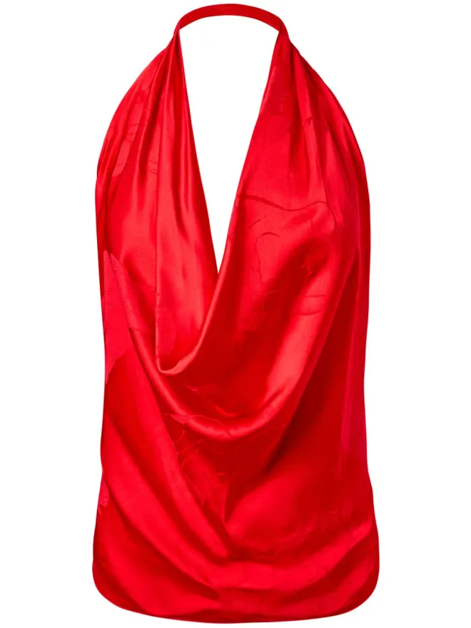 Alejandra Alonso Rojas Alejandra Alonso Rojas ドレープシルクトップの商品画像