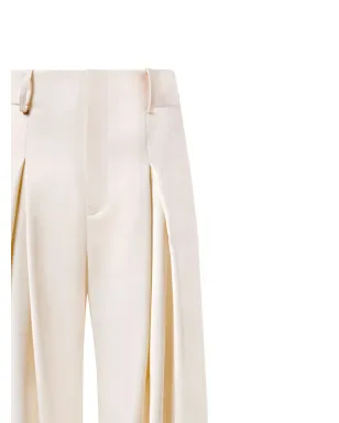 Alejandra Alonso Rojas ウール混紡のパラッツォパンツ - ホワイト - サムネイル2