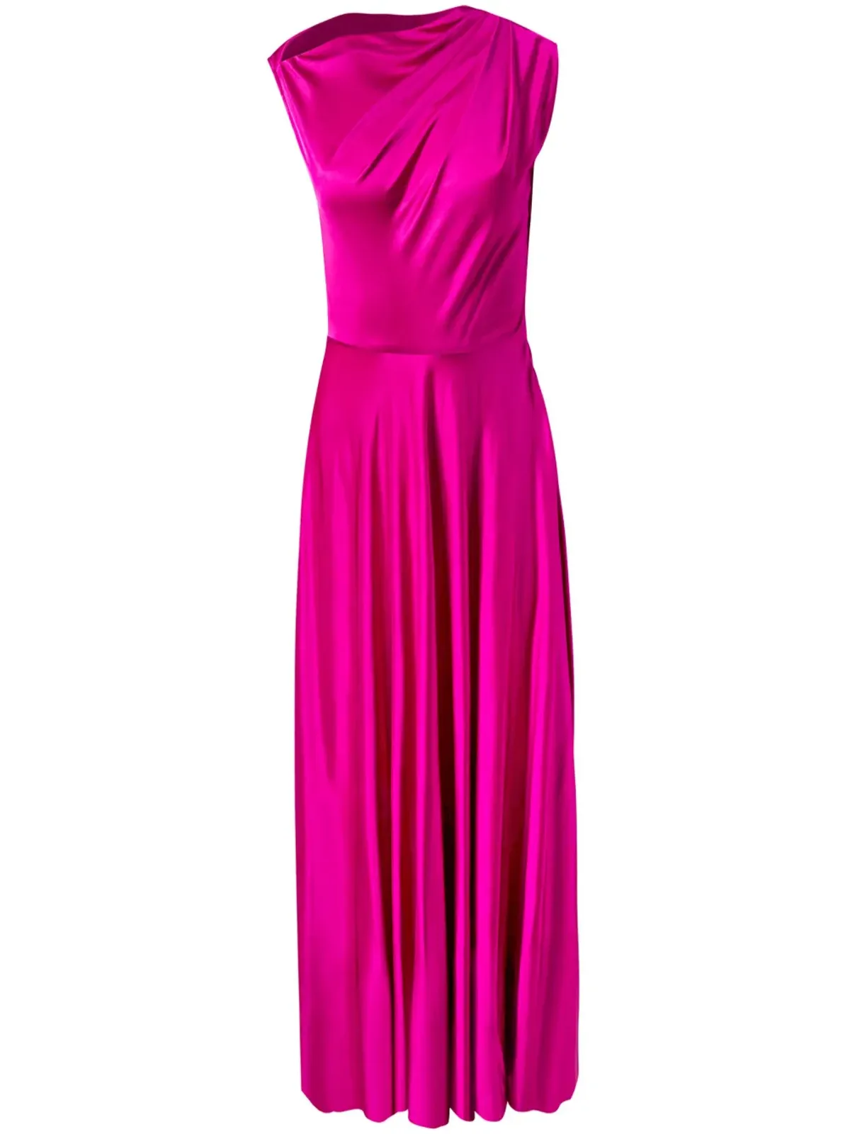 Alejandra Alonso Rojas ワンショルダー シルクガウン - 画像1