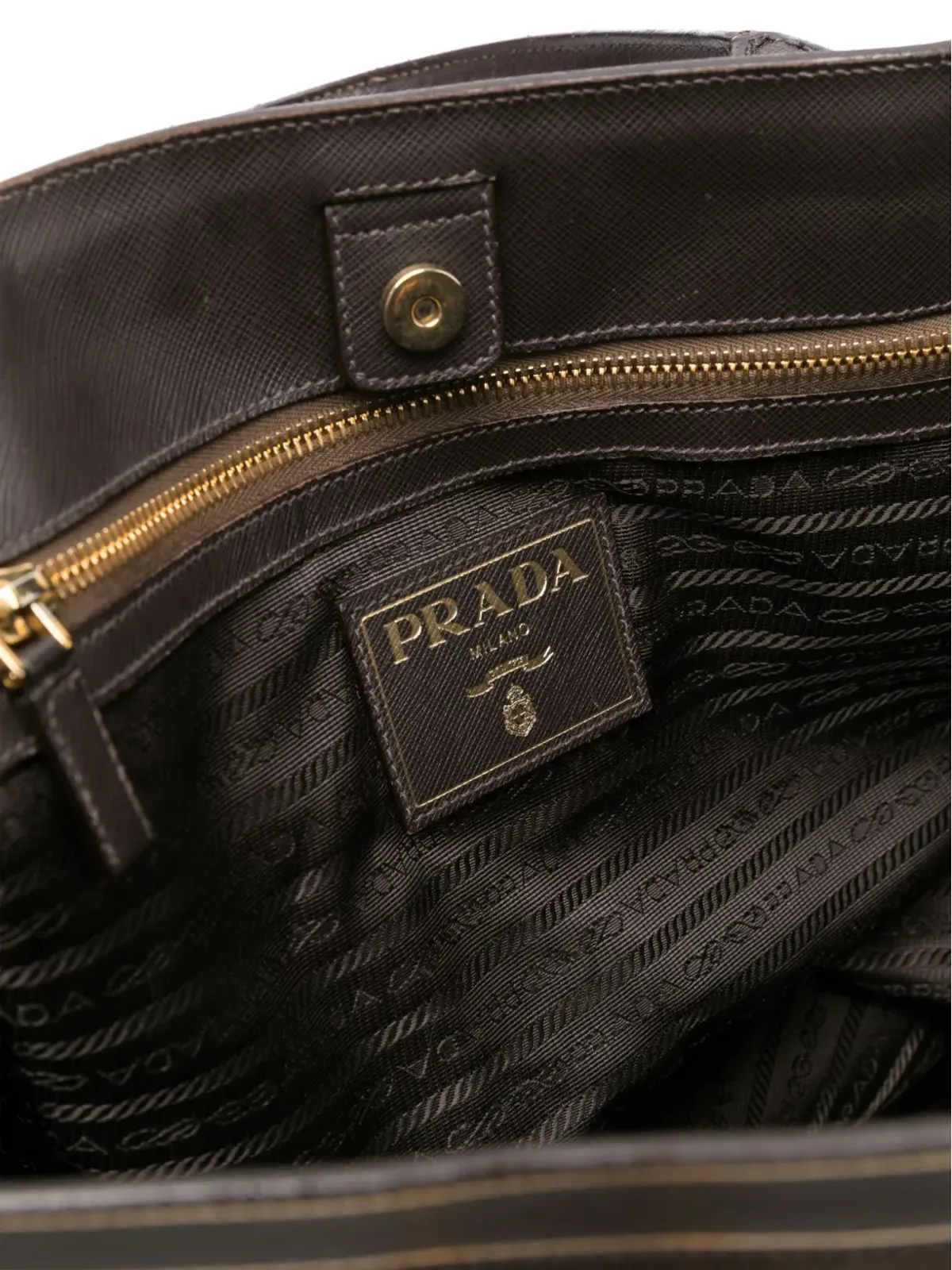 Prada ビンテージ 2010年代 シアリングトリム トートバッグ - ブラウン - 画像4