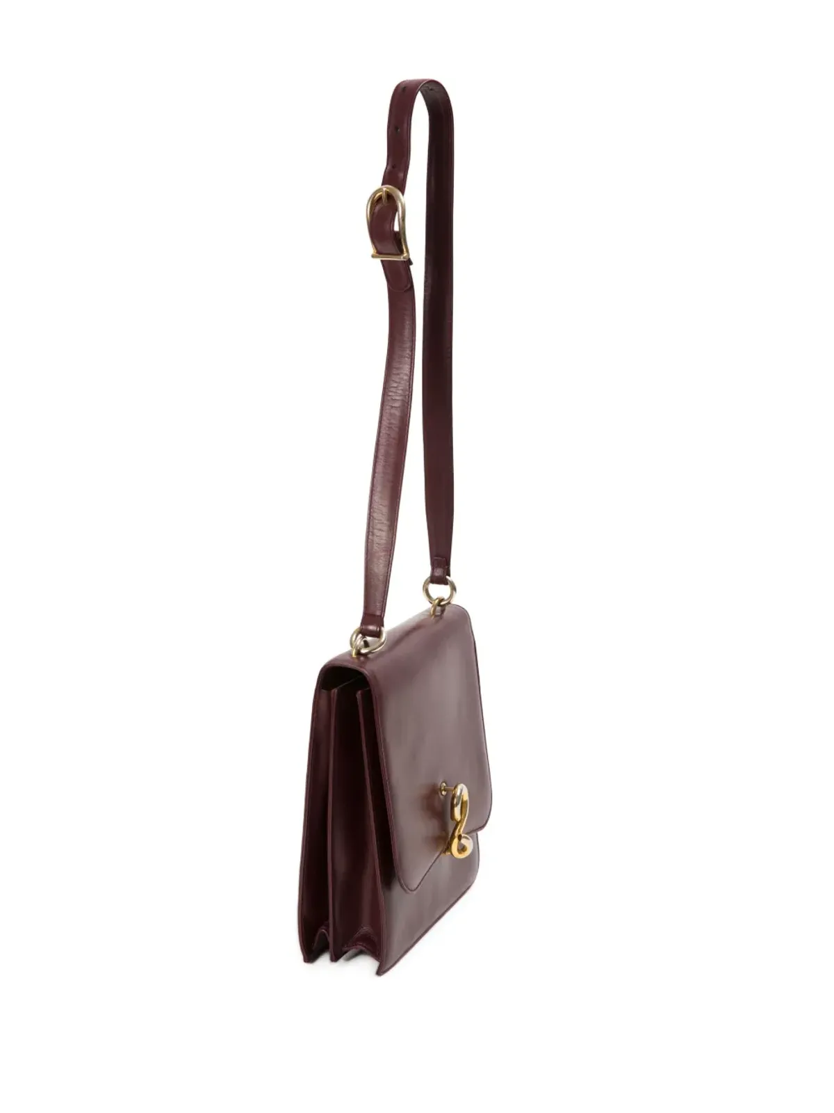 Gucci ビンテージ 1975年頃 レザー ショルダーバッグ - レッド - 画像3