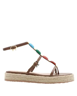 Gianvito Rossi シャンティ フラットフォーム サンダル - ブラウン - サムネイル1
