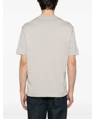 Emporio Armani ロゴ刺繍 Tシャツ - グレー - サムネイル3