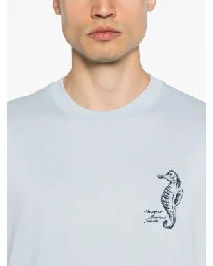 Emporio Armani ミレレ Tシャツ - ブルー - サムネイル4