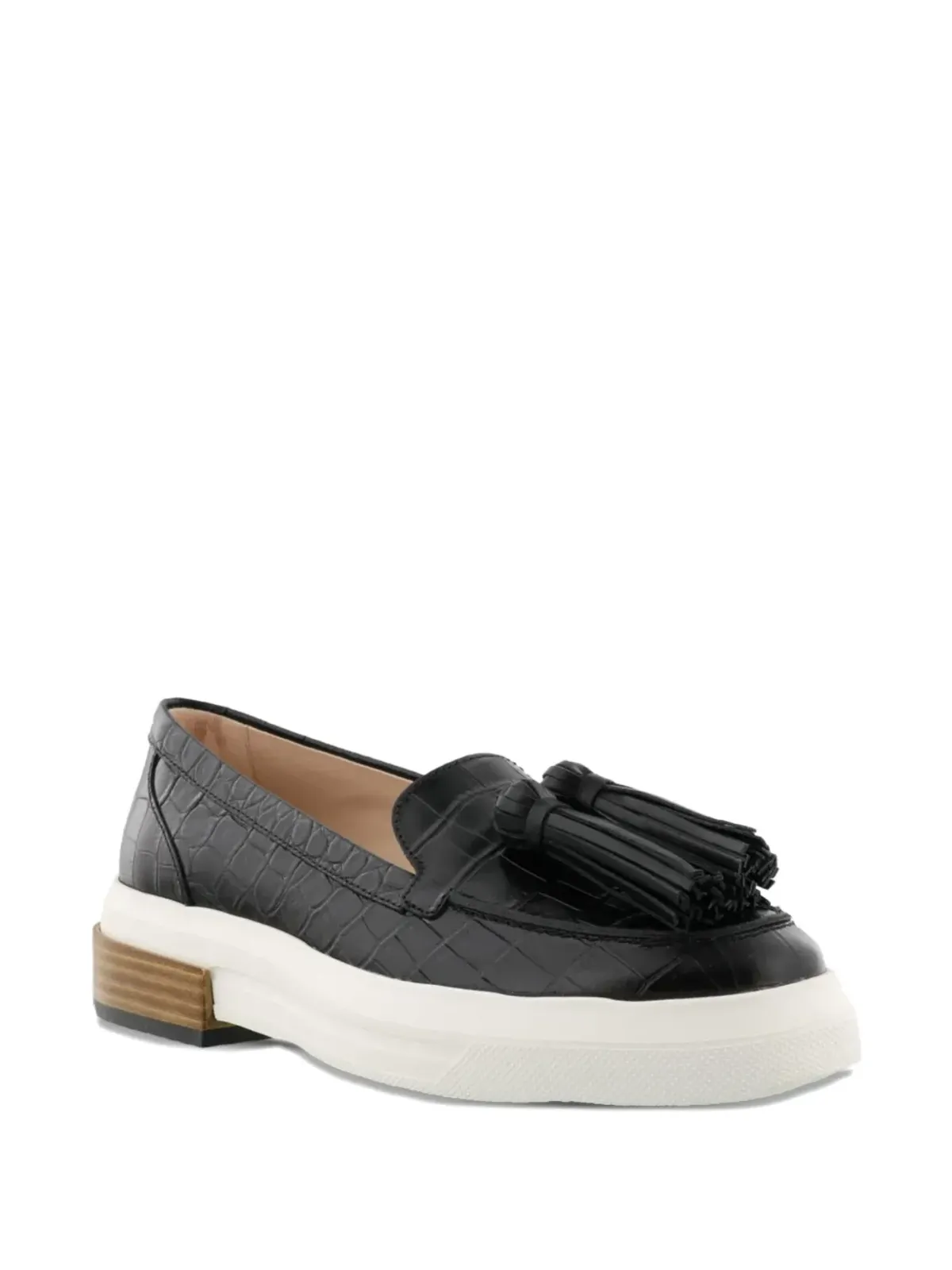 Tod's クロコダイル型押し ローファー - ブラック - 画像2