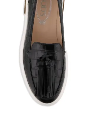 Tod's クロコダイル型押し ローファー - ブラック - サムネイル3