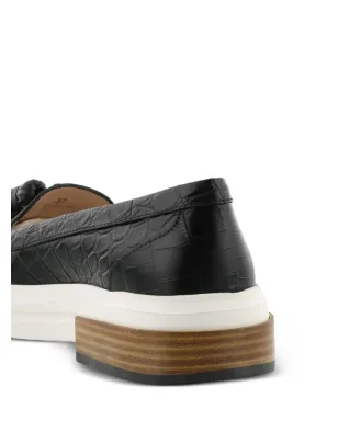 Tod's クロコダイル型押し ローファー - ブラック - サムネイル4