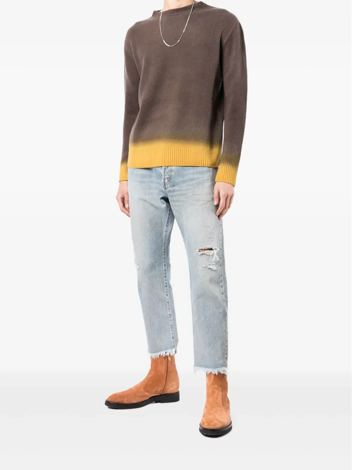 Nick Fouquet ombré sweater - Brown - 画像2