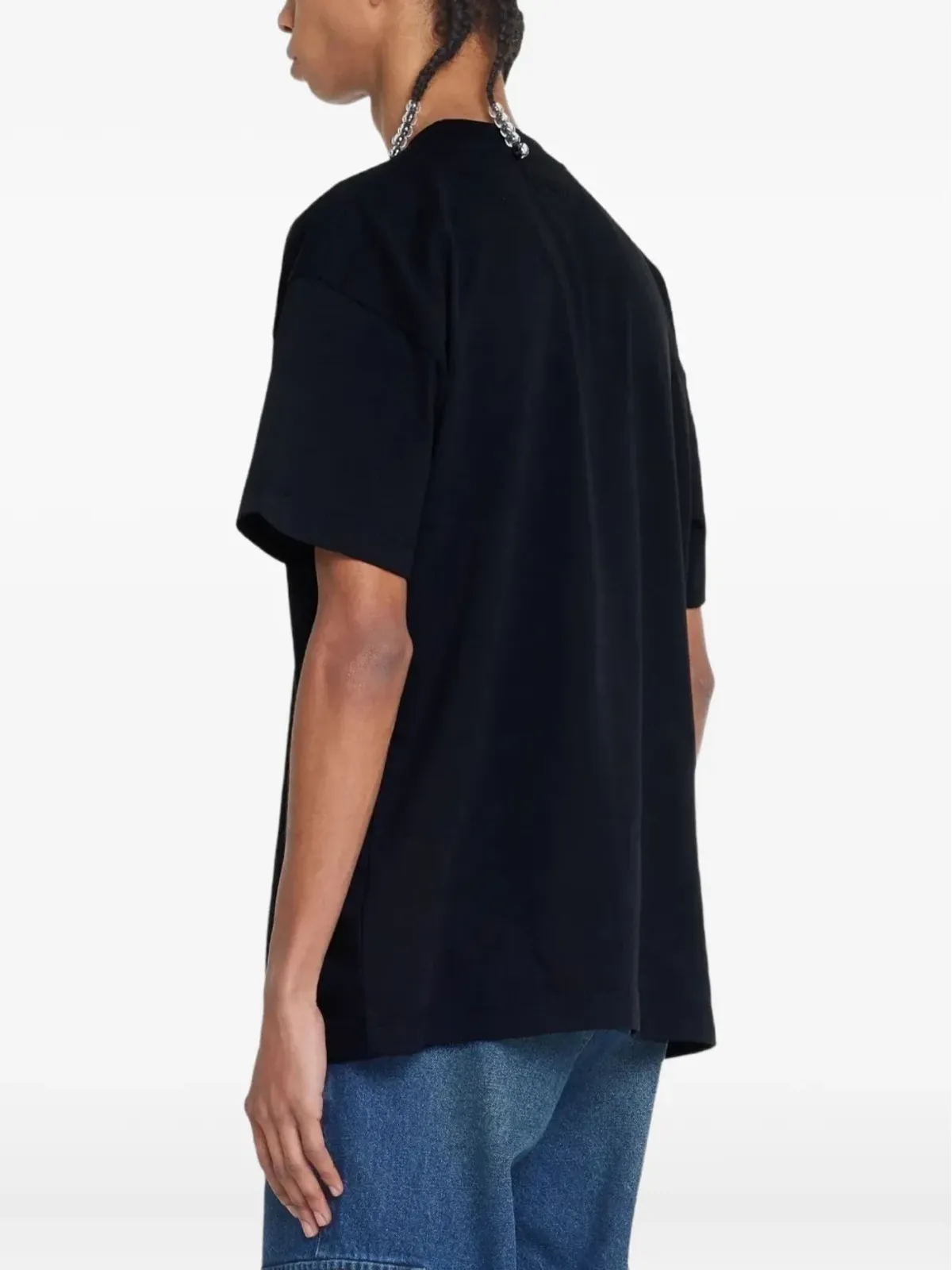 FLÂNEUR Flower Stalk T-shirt - Black - 画像4