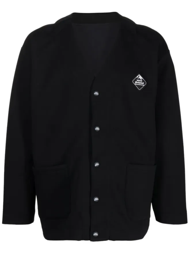 White Mountaineering White Mountaineering ロゴパッチカーディガン ブラックの商品画像