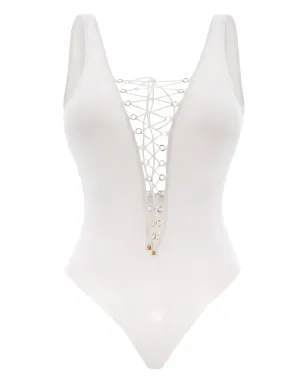 Noire Swimwear レースアップワンピース水着 - サムネイル1