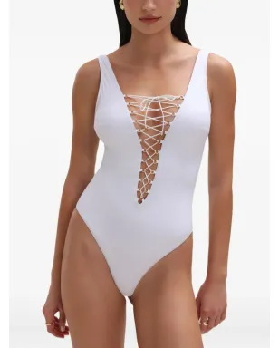 Noire Swimwear レースアップワンピース水着 - サムネイル3