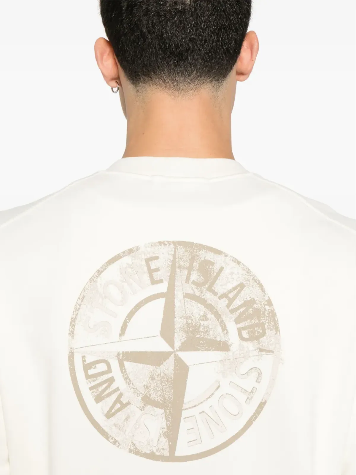 Stone Island コンパスモチーフ スウェットシャツ ホワイト - 画像5
