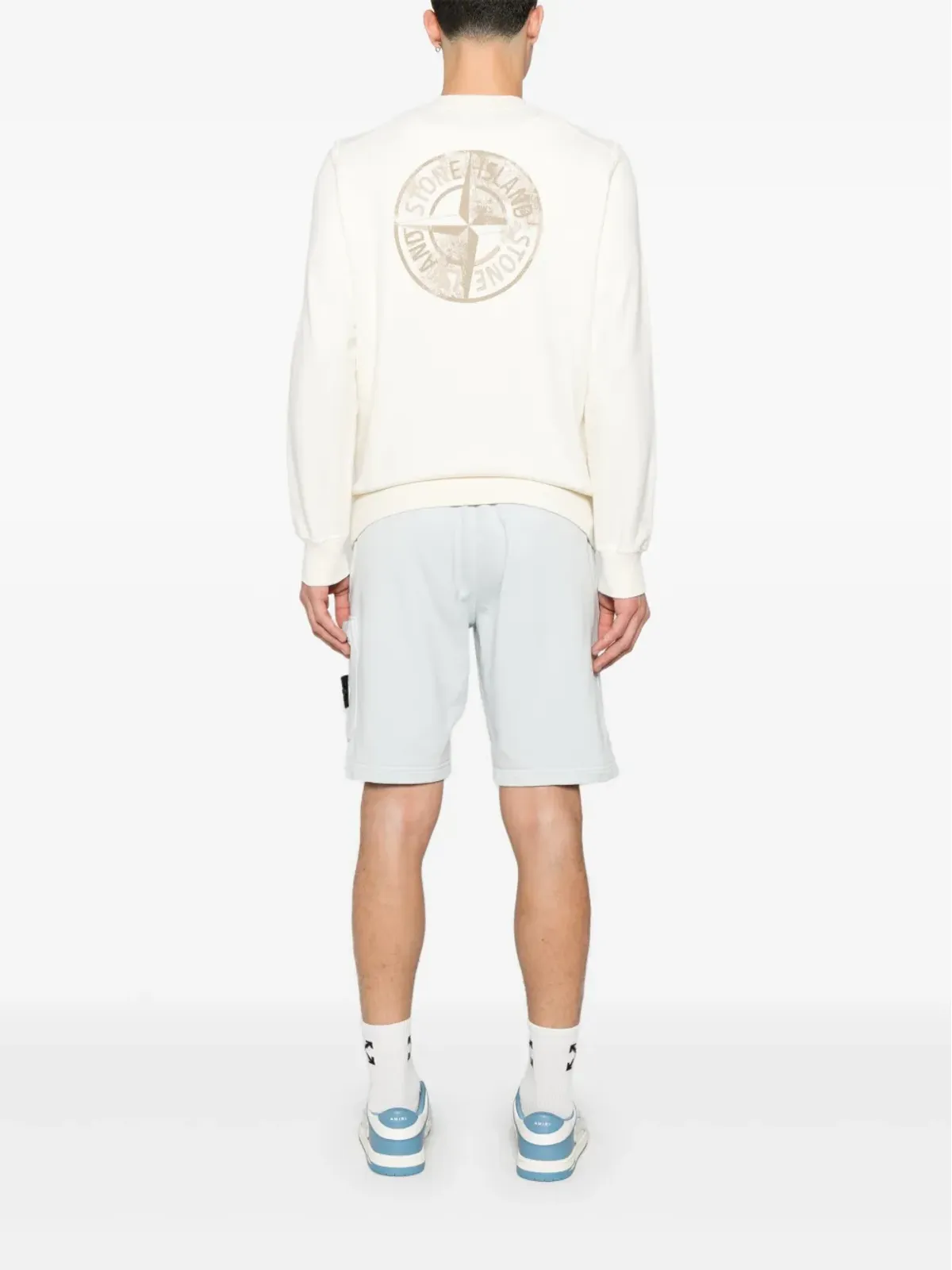 Stone Island コンパスモチーフ スウェットシャツ ホワイト - 画像2