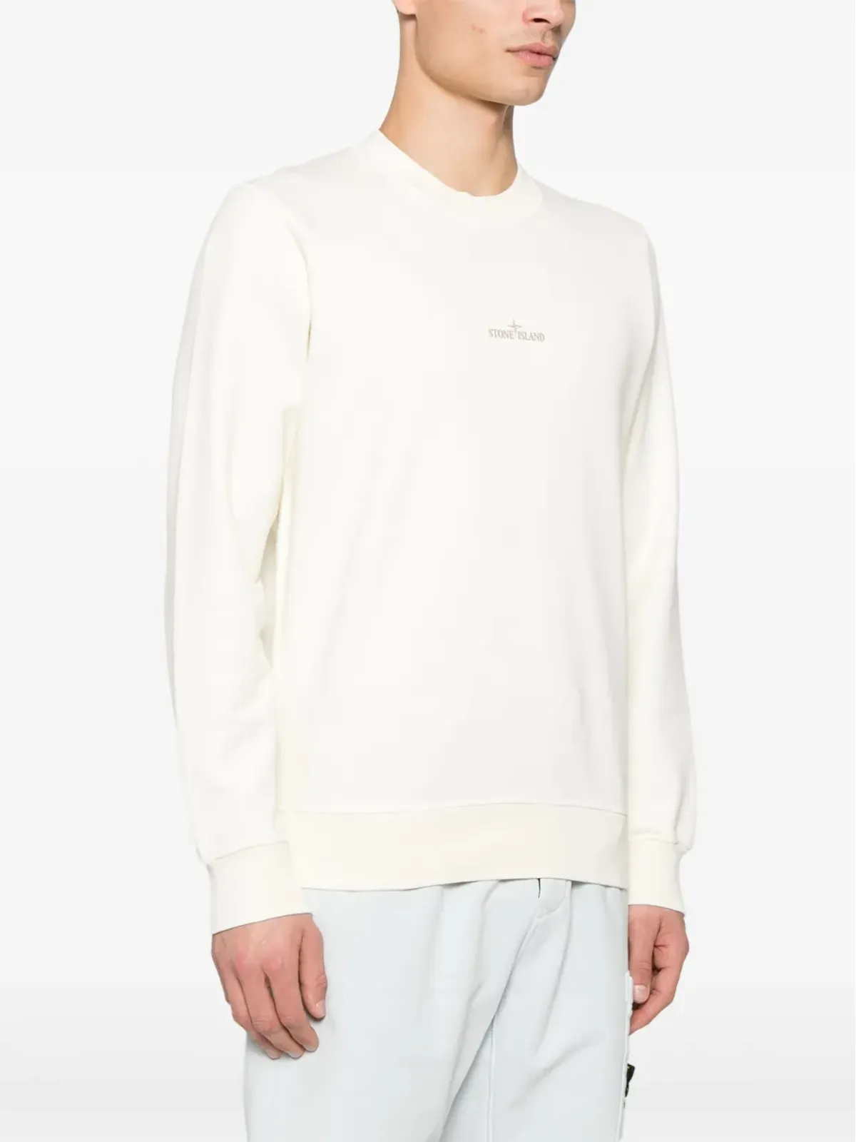 Stone Island コンパスモチーフ スウェットシャツ ホワイト - 画像4