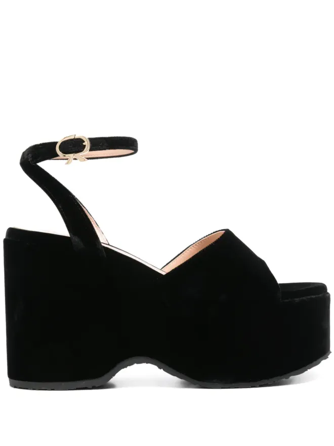 Gianvito Rossi Gianvito Rossi サンダル 105mm ベルベット ブラックの商品画像