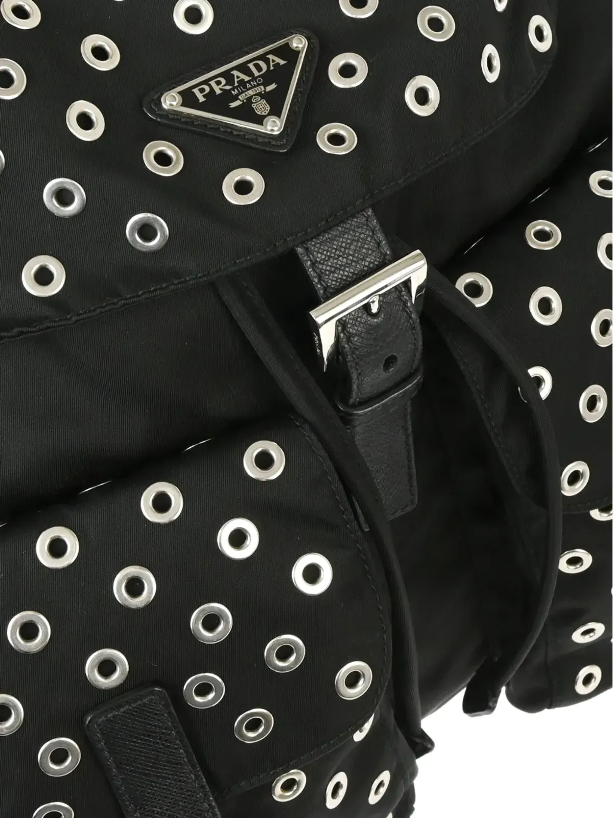 Prada ビンテージ 2010年代 トライアングルロゴ バックパック - ブラック - 画像5