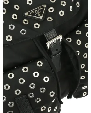 Prada ビンテージ 2010年代 トライアングルロゴ バックパック - ブラック - サムネイル5