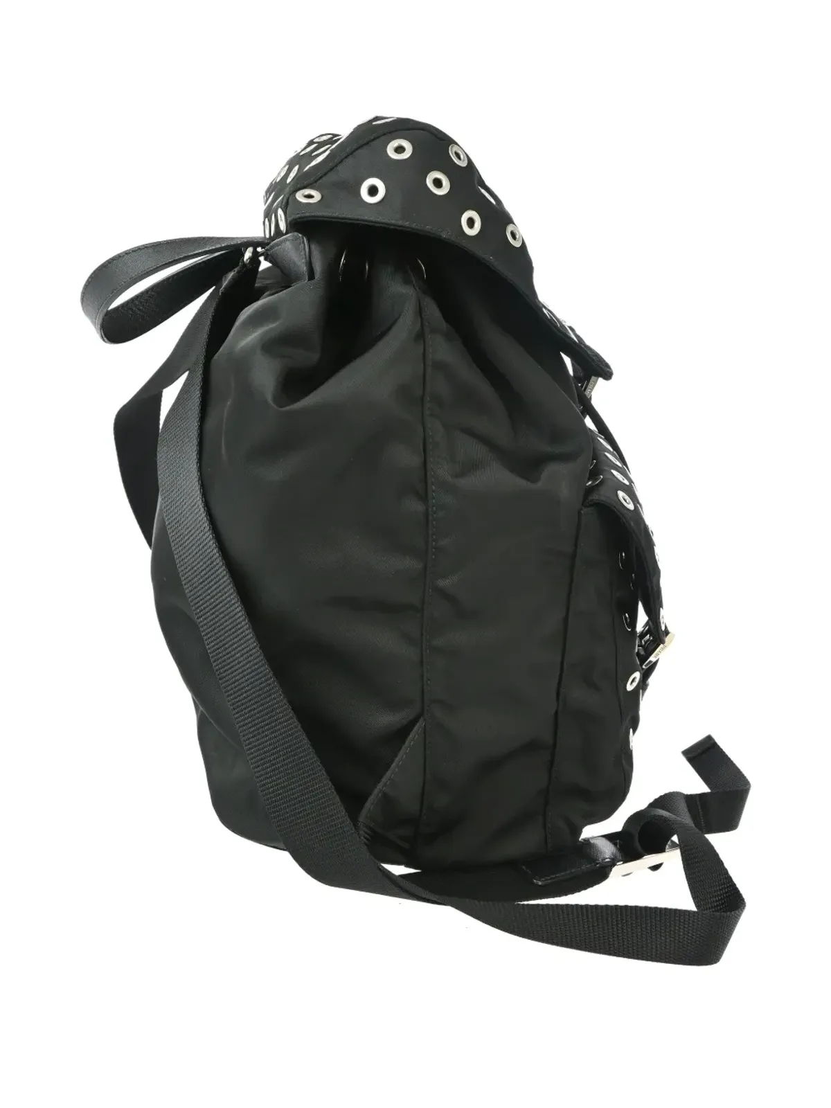 Prada ビンテージ 2010年代 トライアングルロゴ バックパック - ブラック - 画像3