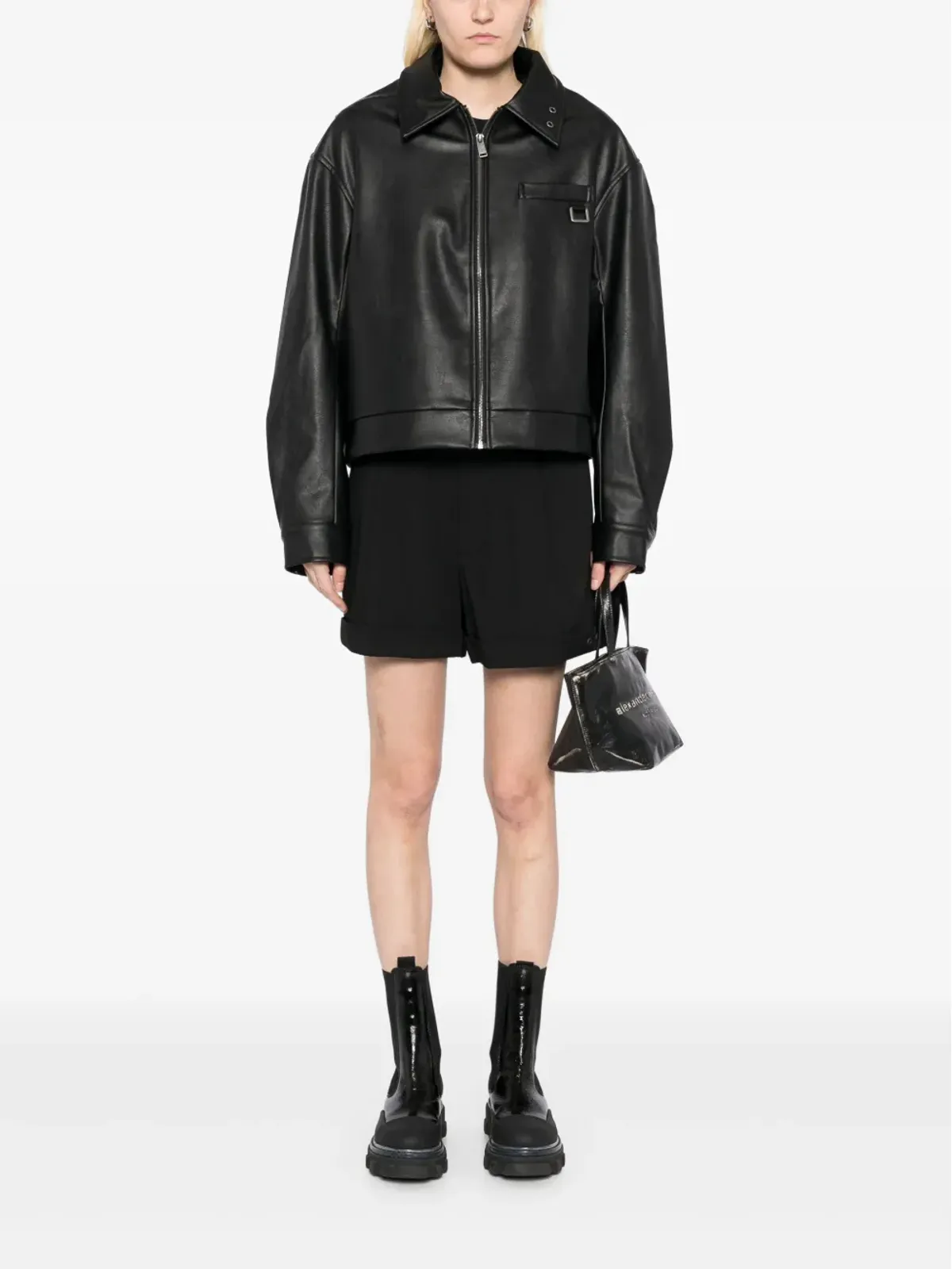 TEAM WANG design フェイクレザー ジャケット - 画像3