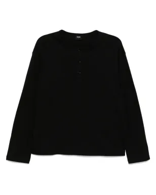 TEAM WANG design Choices ヘンリーネックTシャツ - ブラック - サムネイル1