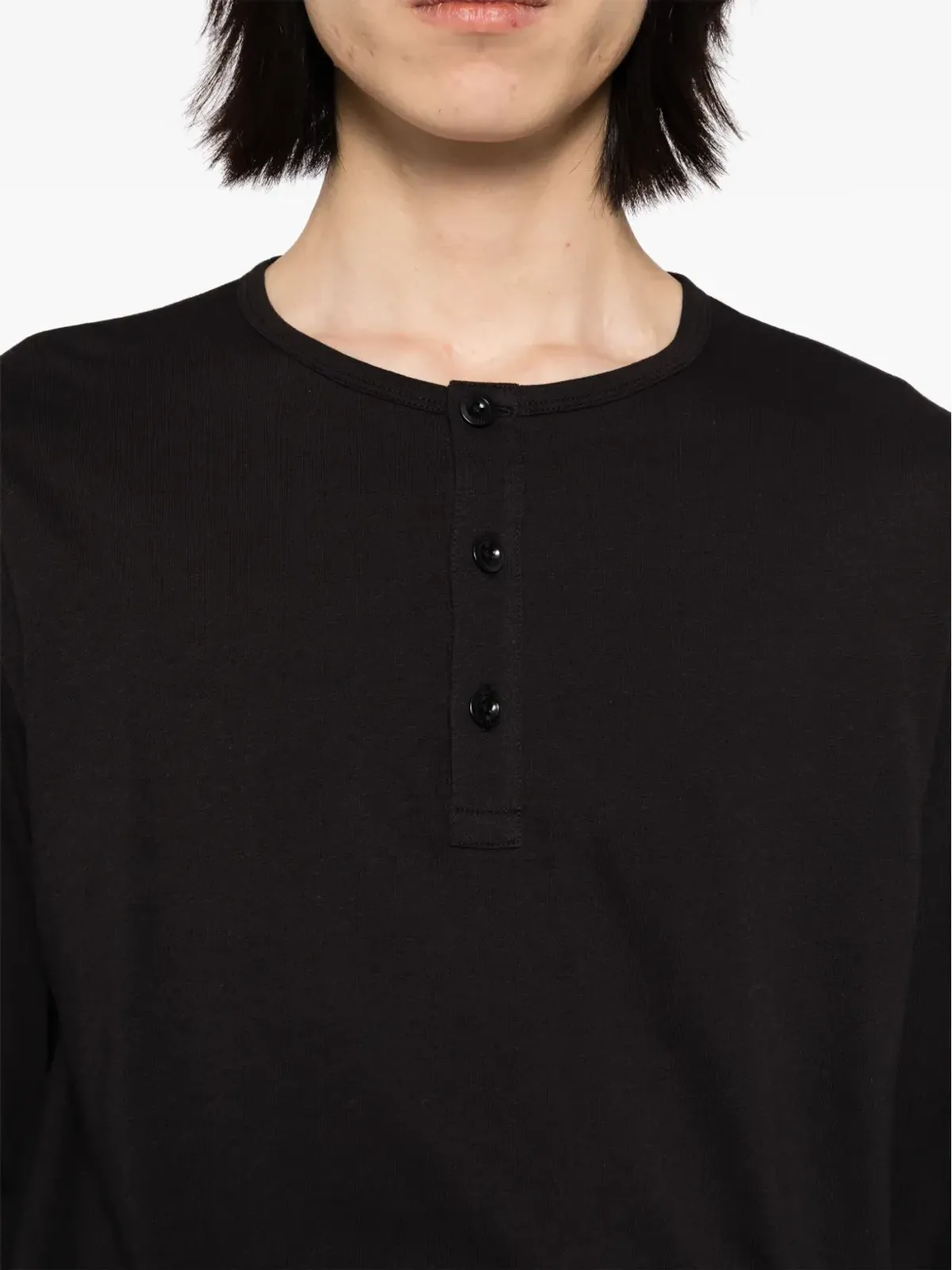 TEAM WANG design Choices ヘンリーネックTシャツ - ブラック - 画像5