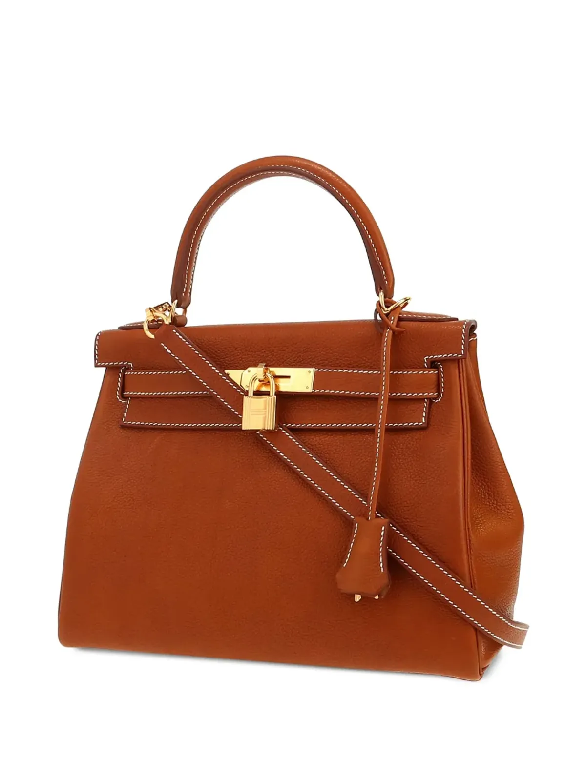 Hermès ビンテージ 2023年 ケリー28 ハンドバッグ ブラウン - 画像5