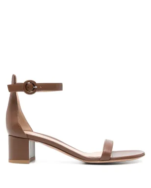 Gianvito Rossi 45mm ヒール レザーサンダル ブラウン - サムネイル1