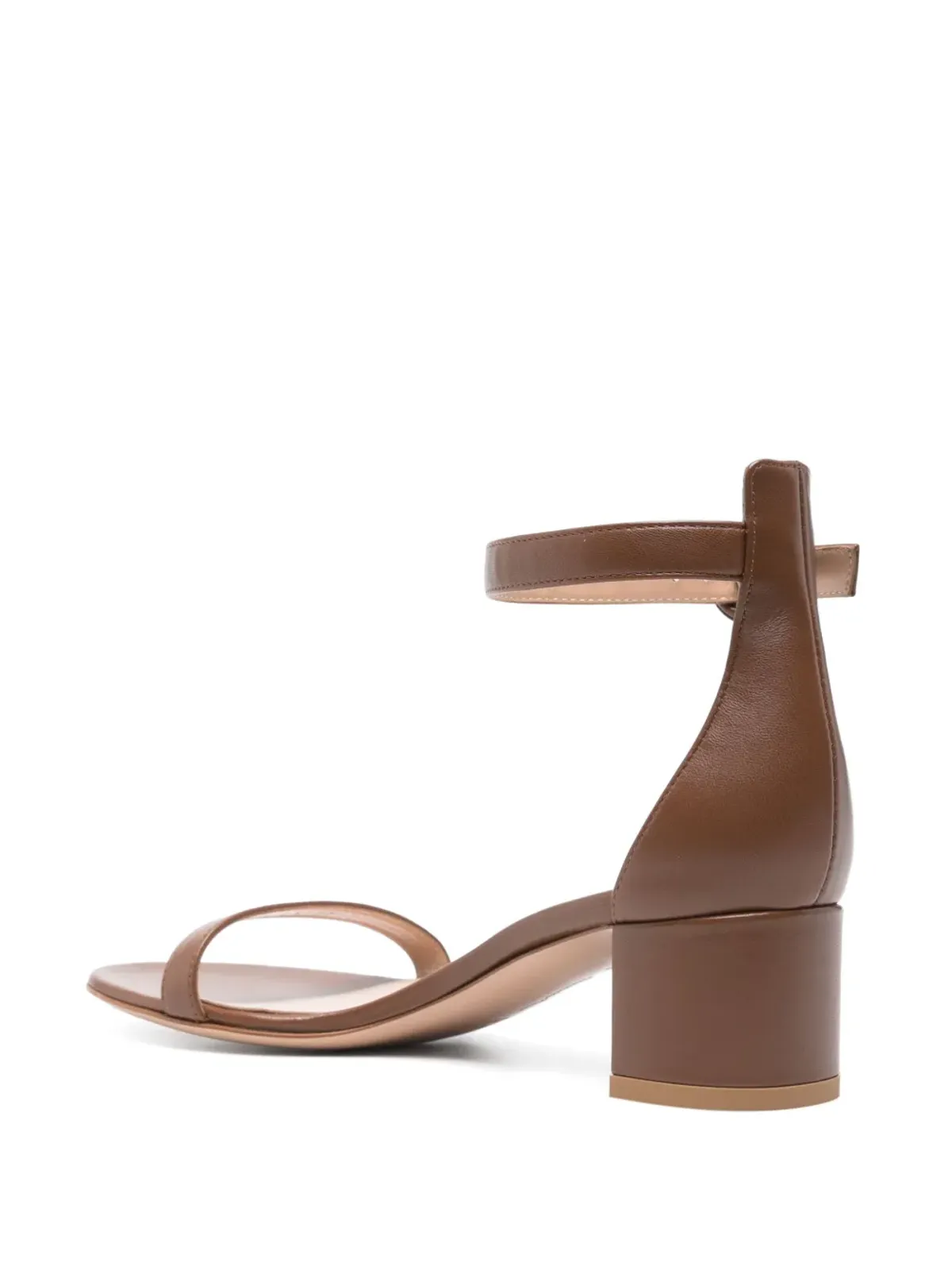 Gianvito Rossi 45mm ヒール レザーサンダル ブラウン - 画像3