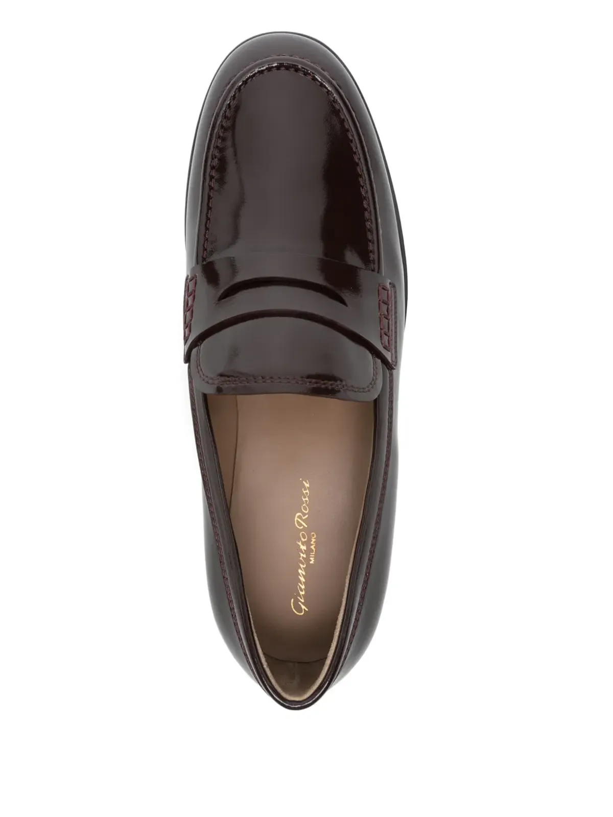 Gianvito Rossi レザー ローファー ブラウン - 画像4