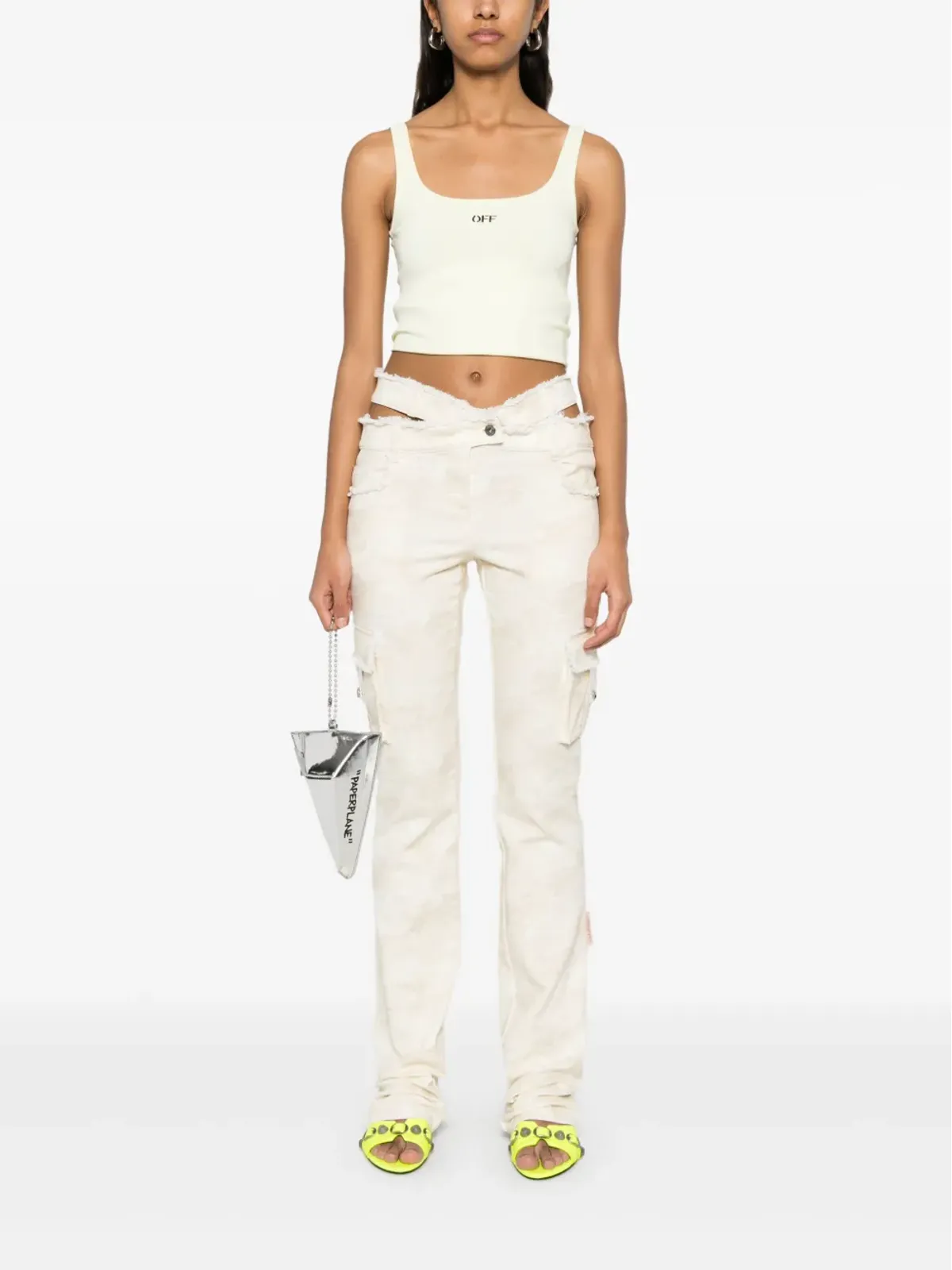 Off-White ベルテッド カモフラージュ柄パンツ - 画像2