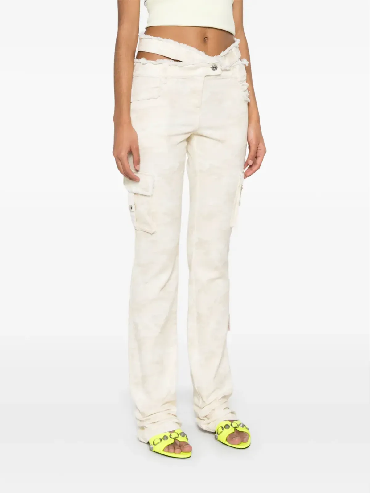 Off-White ベルテッド カモフラージュ柄パンツ - 画像3
