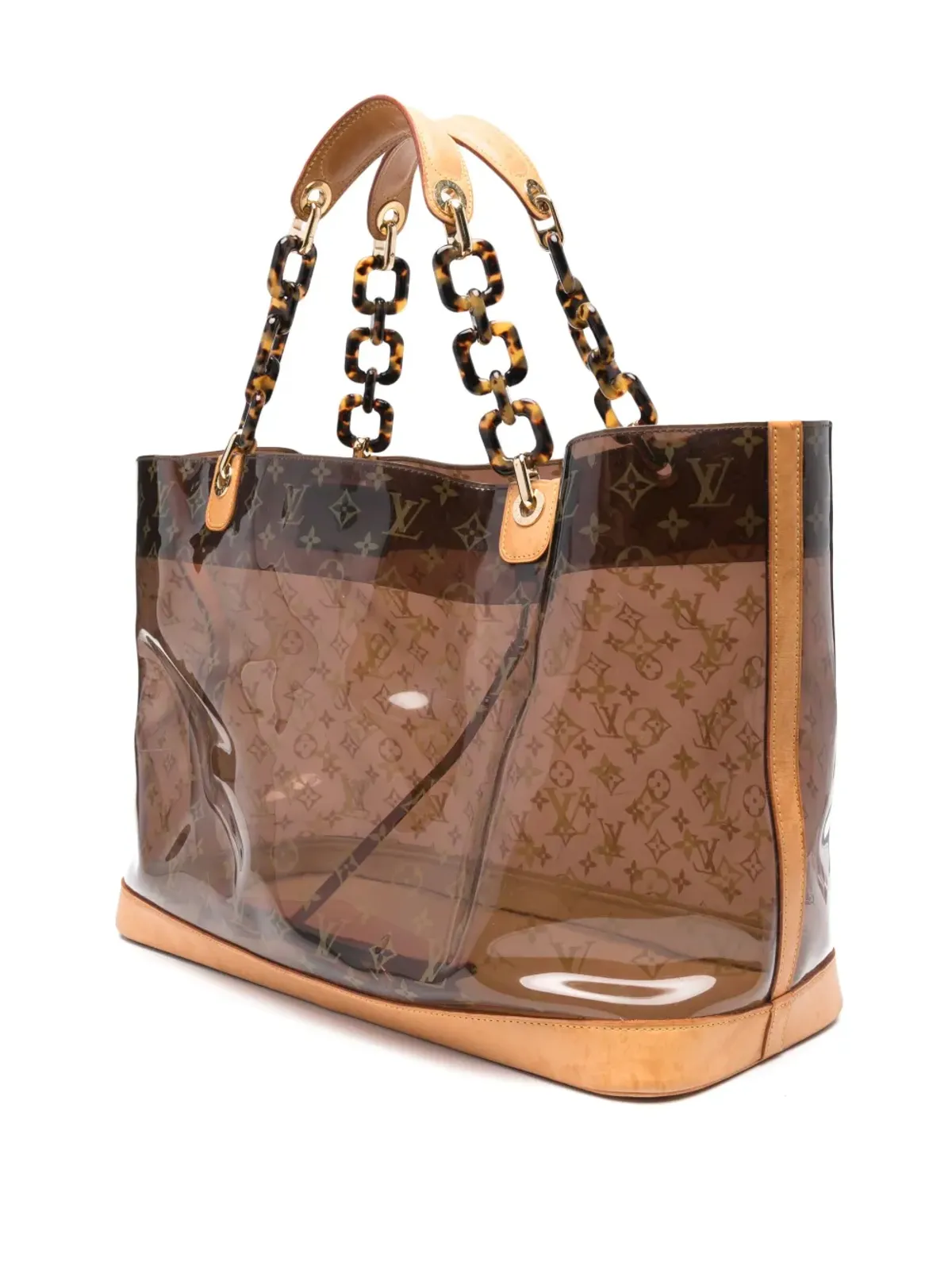 Louis Vuitton ビンテージ 2003年 モノグラムプリント トートバッグ ブラウン - 画像2