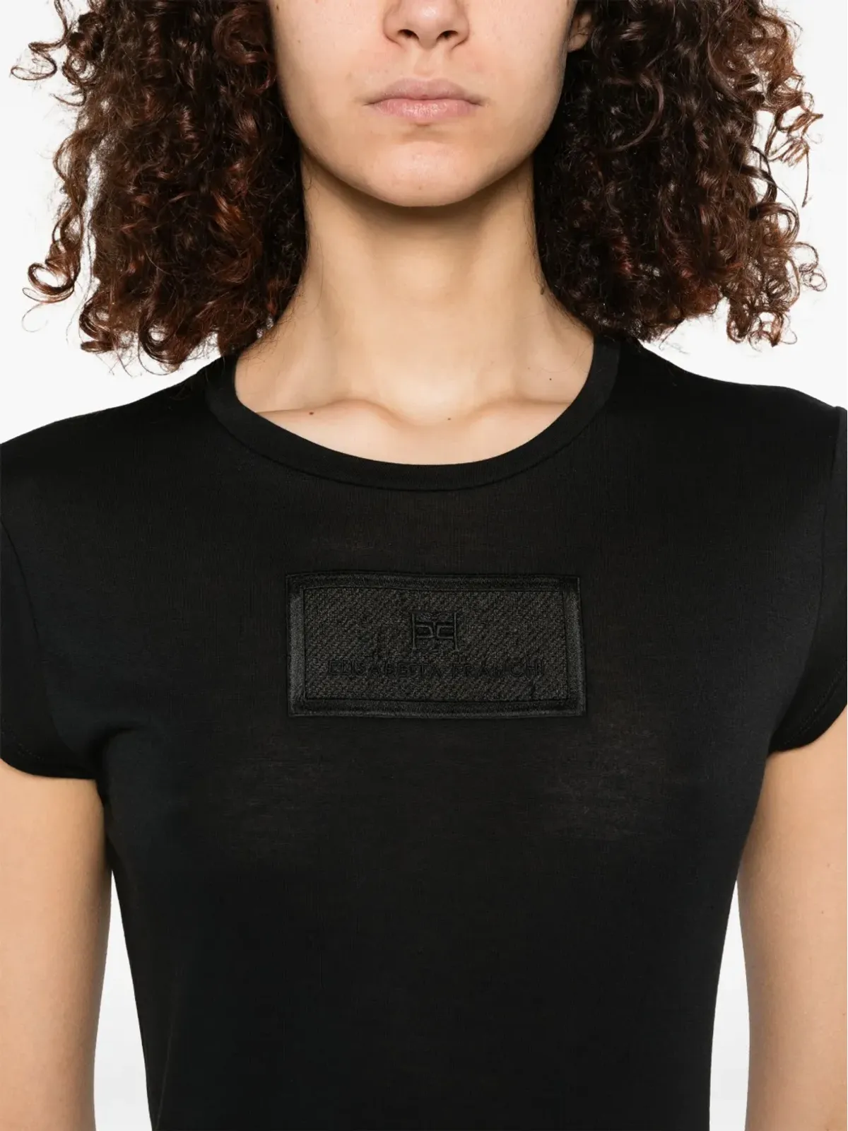 Elisabetta Franchi ロゴパッチ Tシャツ - ブラック - 画像5