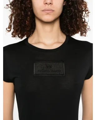 Elisabetta Franchi ロゴパッチ Tシャツ - ブラック - サムネイル5