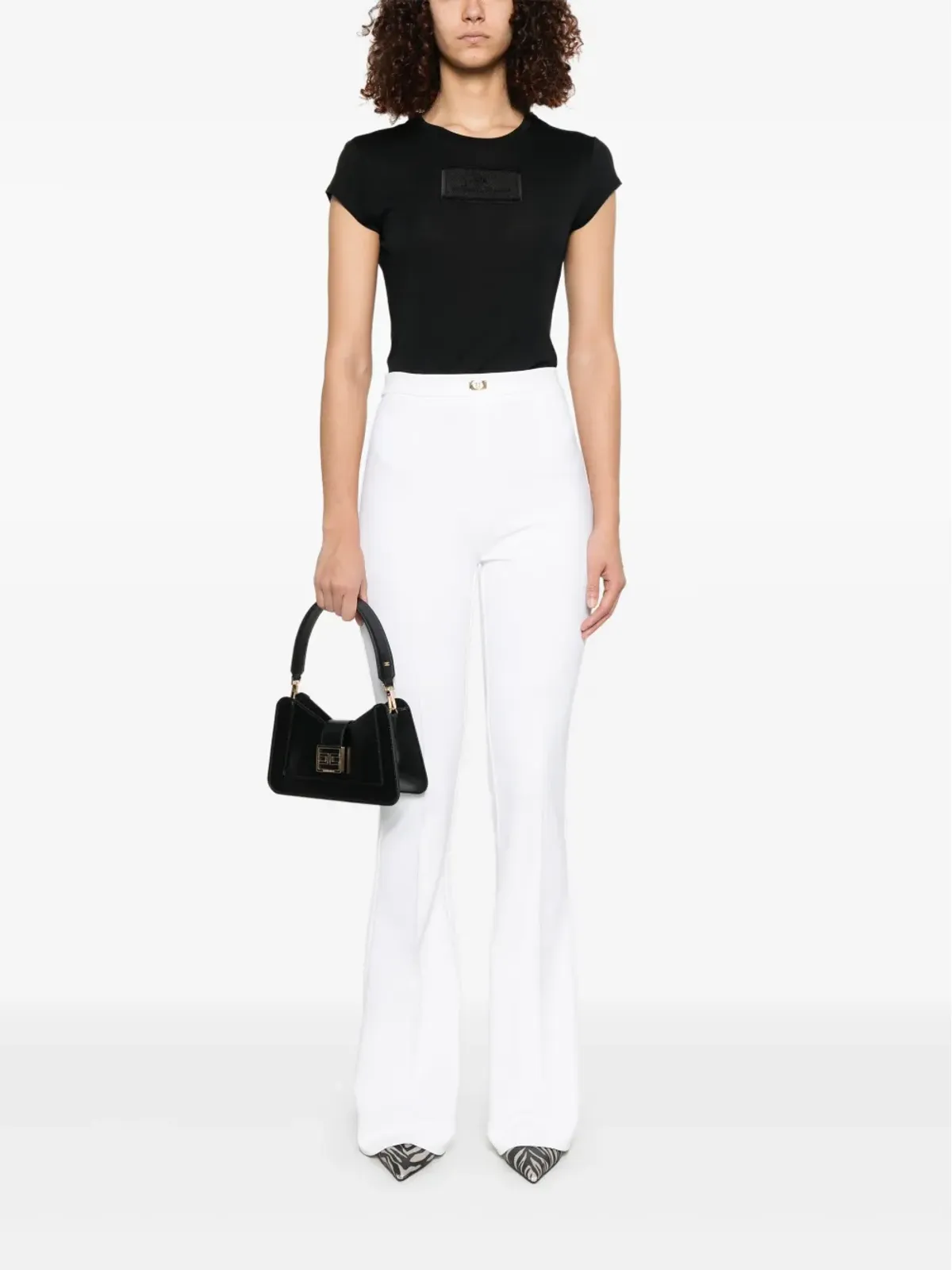 Elisabetta Franchi ロゴパッチ Tシャツ - ブラック - 画像2
