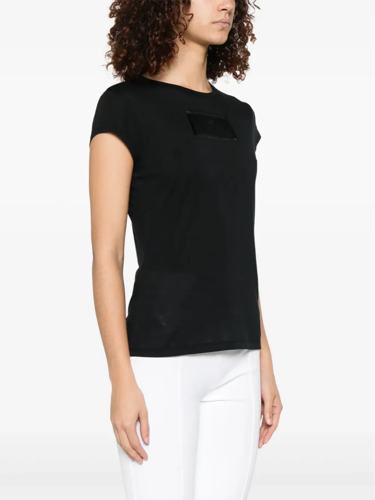 Elisabetta Franchi ロゴパッチ Tシャツ - ブラック - 画像3